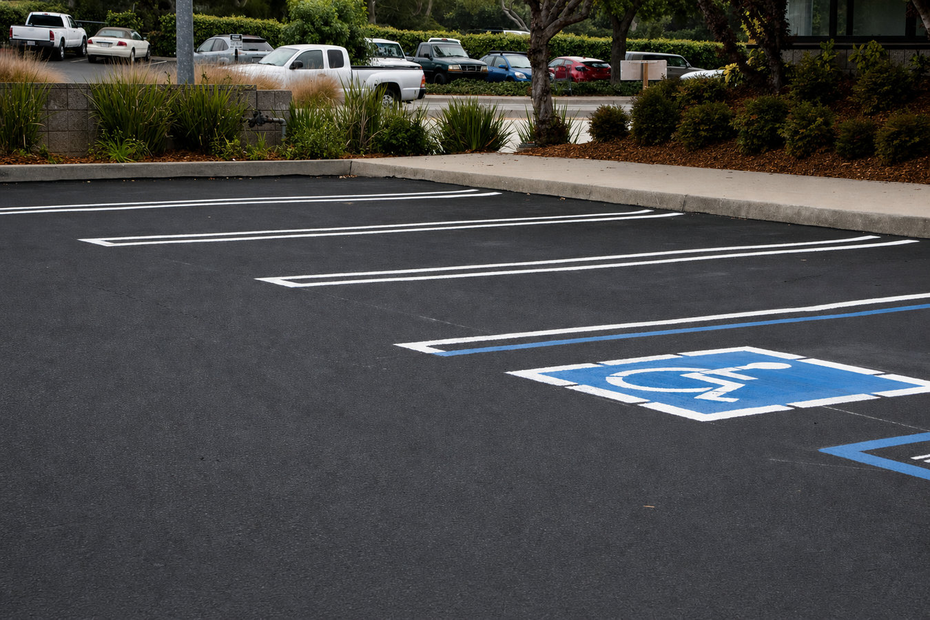 Parking lot striping